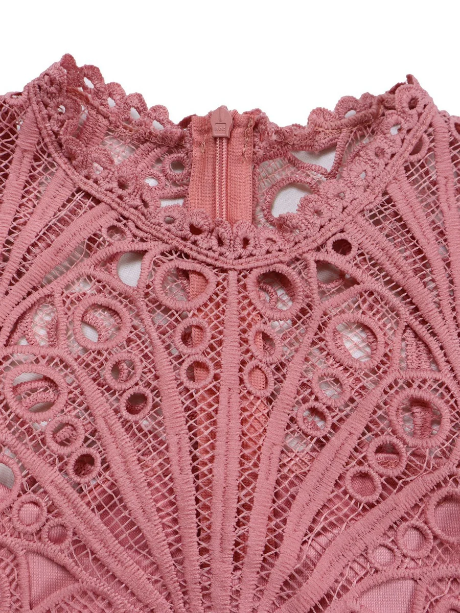 Short Sleeve Trim Lace Belts Mini&Short Dresses - Image 14