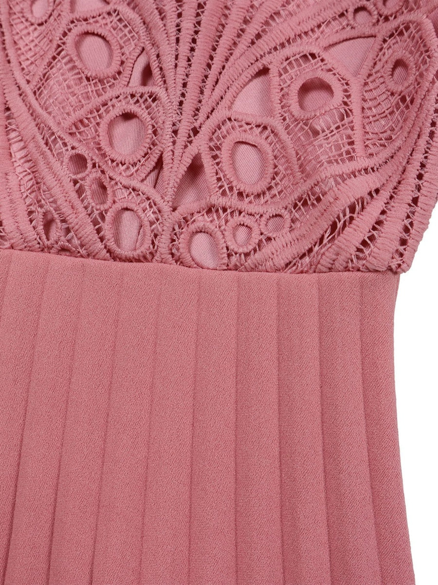 Short Sleeve Trim Lace Belts Mini&Short Dresses - Image 17