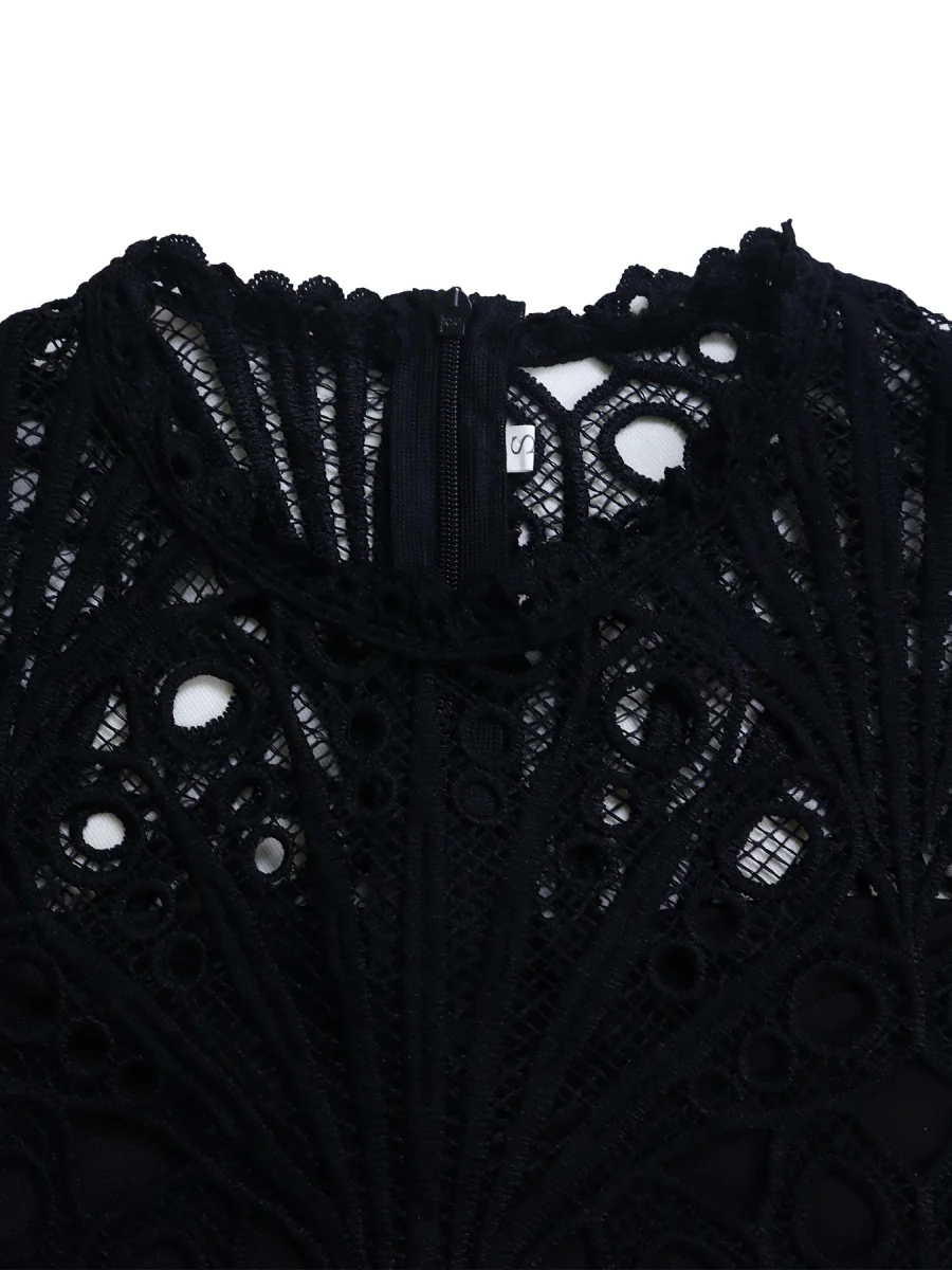Short Sleeve Trim Lace Belts Mini&Short Dresses - Image 29