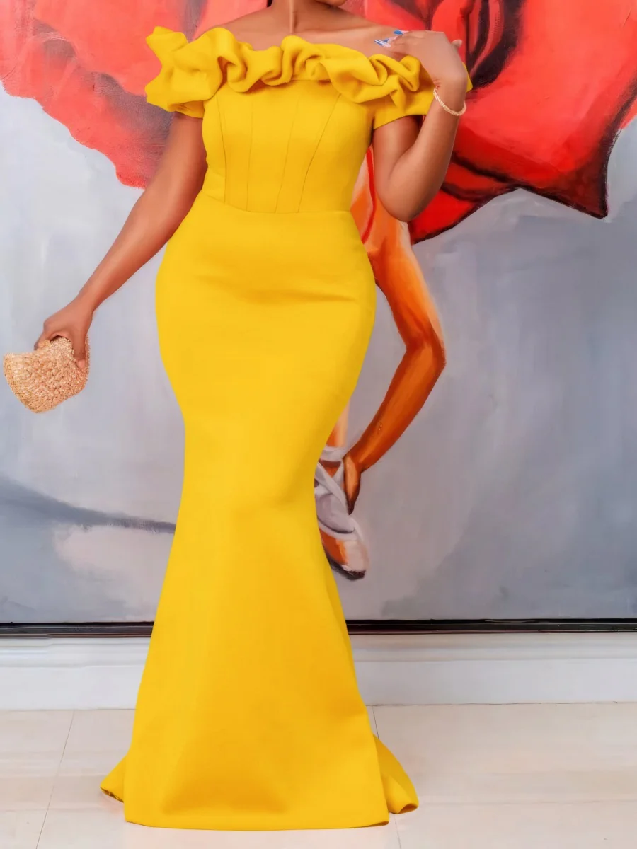 Off Shoulder Sexy Fishtail Formal Dress Maxi Dresses - Image 10
