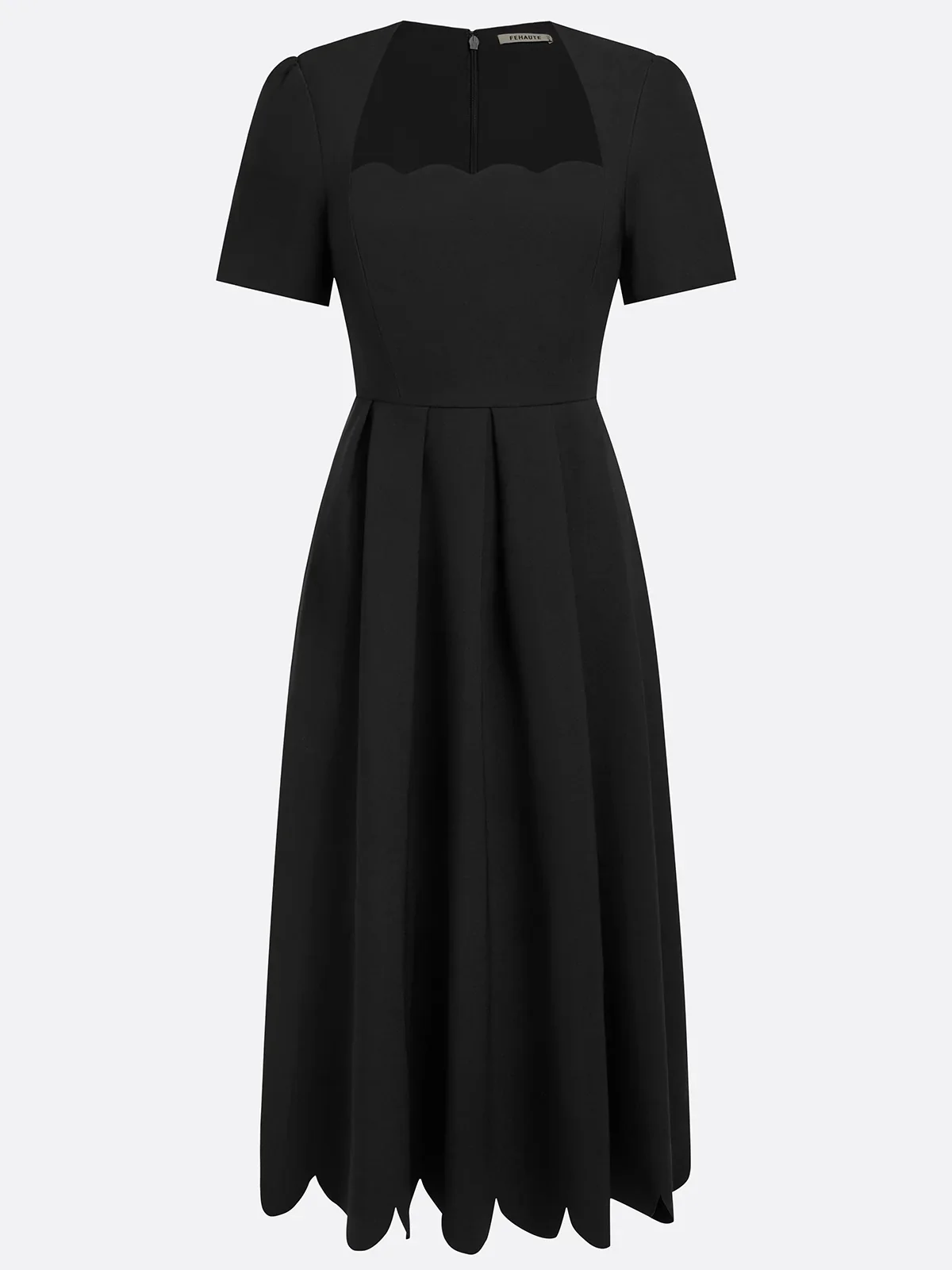 Floral Print Square Neck Midi Dress - Image 4