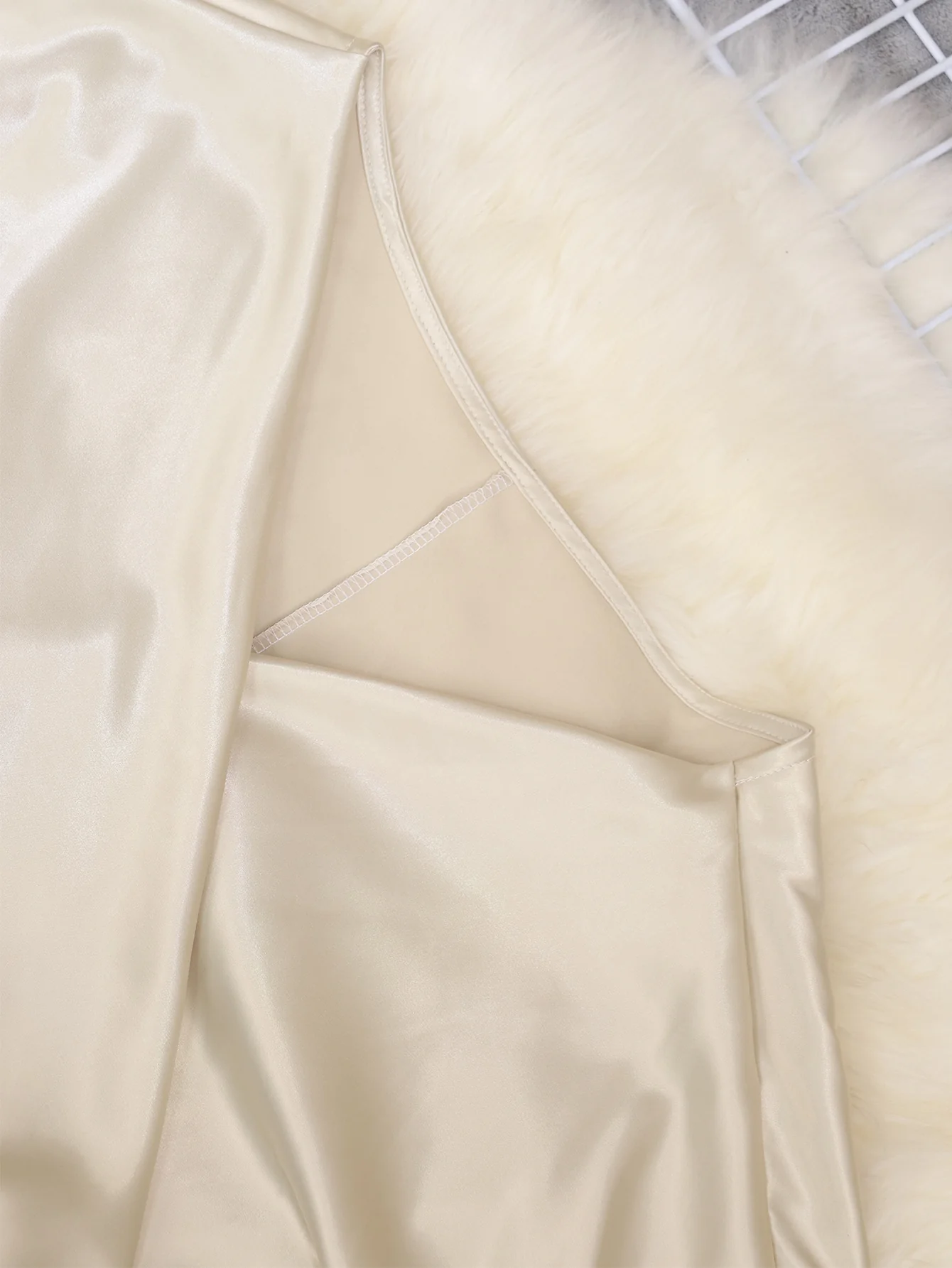 V-neck Long Sleeve Side Straps Silk Chiffon Blouse - Image 14