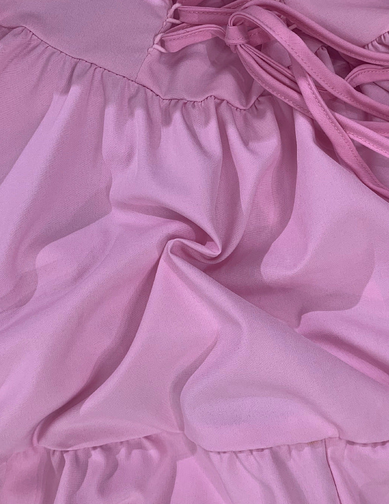 Off-shoulder Bandage Sexy Ruffle Mini&Short Dresses - Image 9