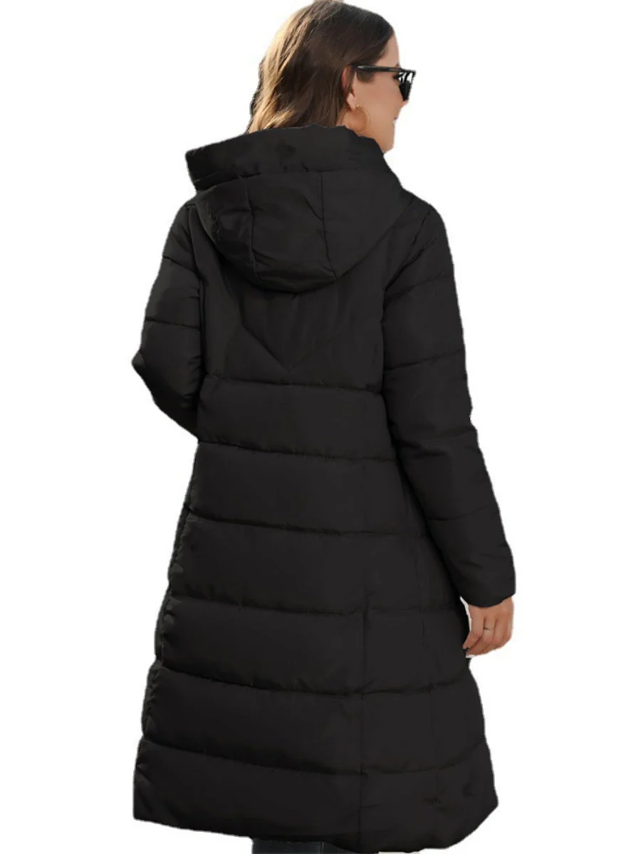 Long Parka-style Hooded Design Pocket Casual Cotton-padded Jackets/down Jackets - Image 4