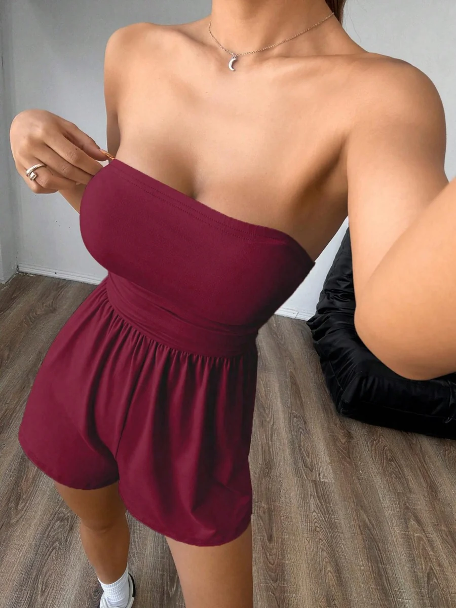 Tube Top Cropped Jumpsuits&Bodysuits - Image 35