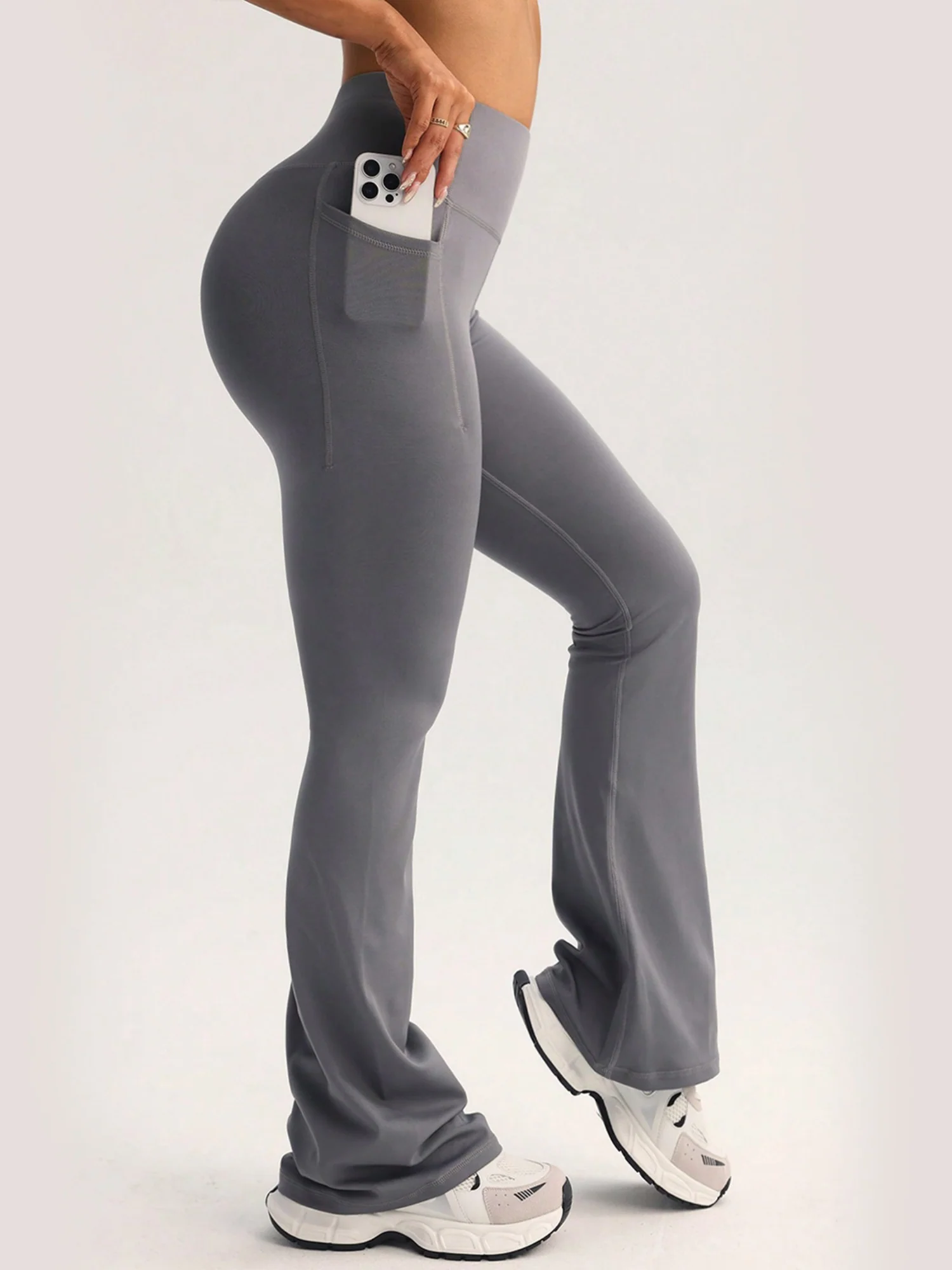 High-waisted Hip Lift Exercise And Fitness Yoga Flared Trousers - Image 14