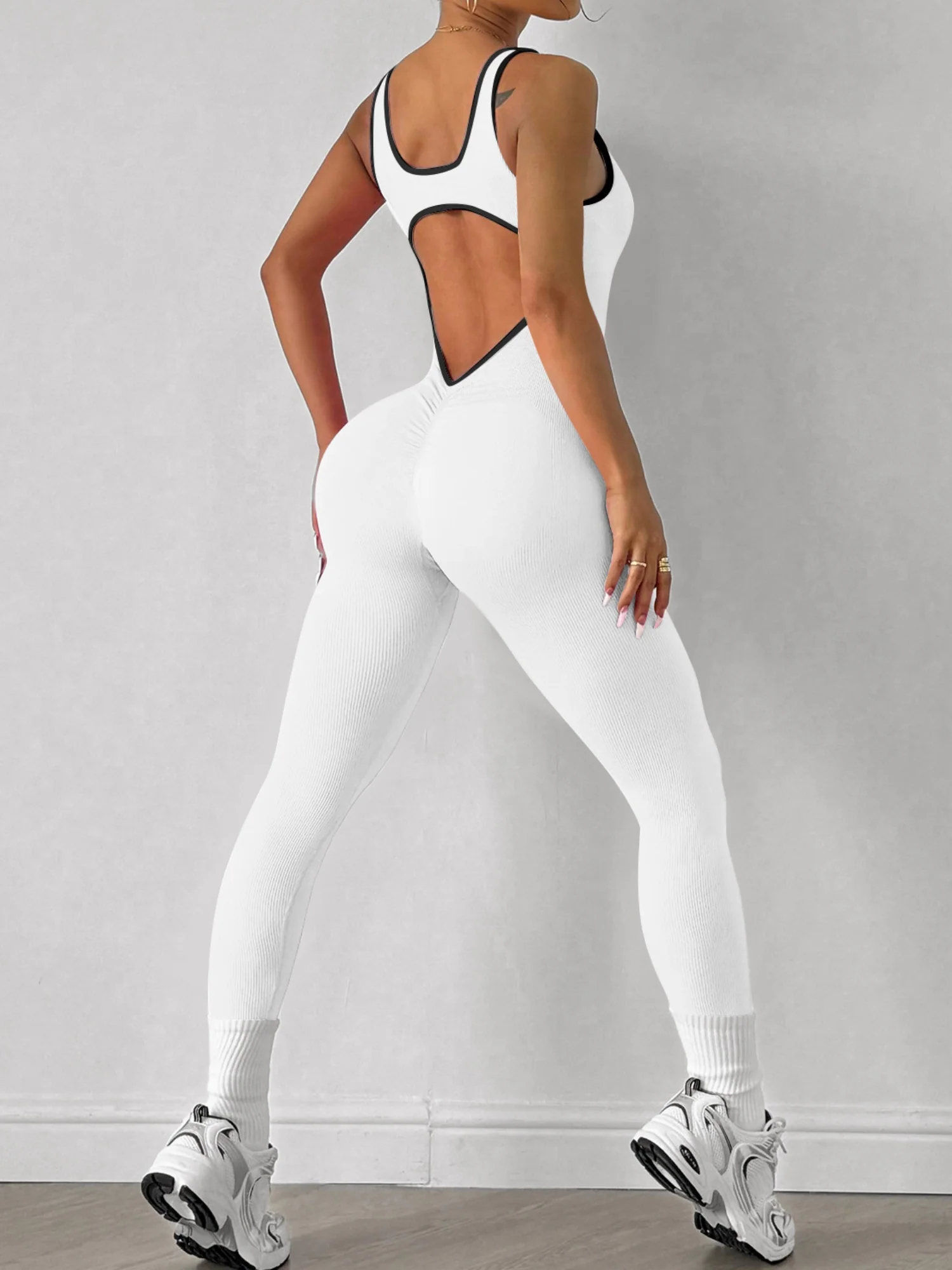 Thread Quick-drying Beautiful Back And Lifted Buttocks Exercise And Fitness Yoga Jumpsuits&Bodysuits - Image 5