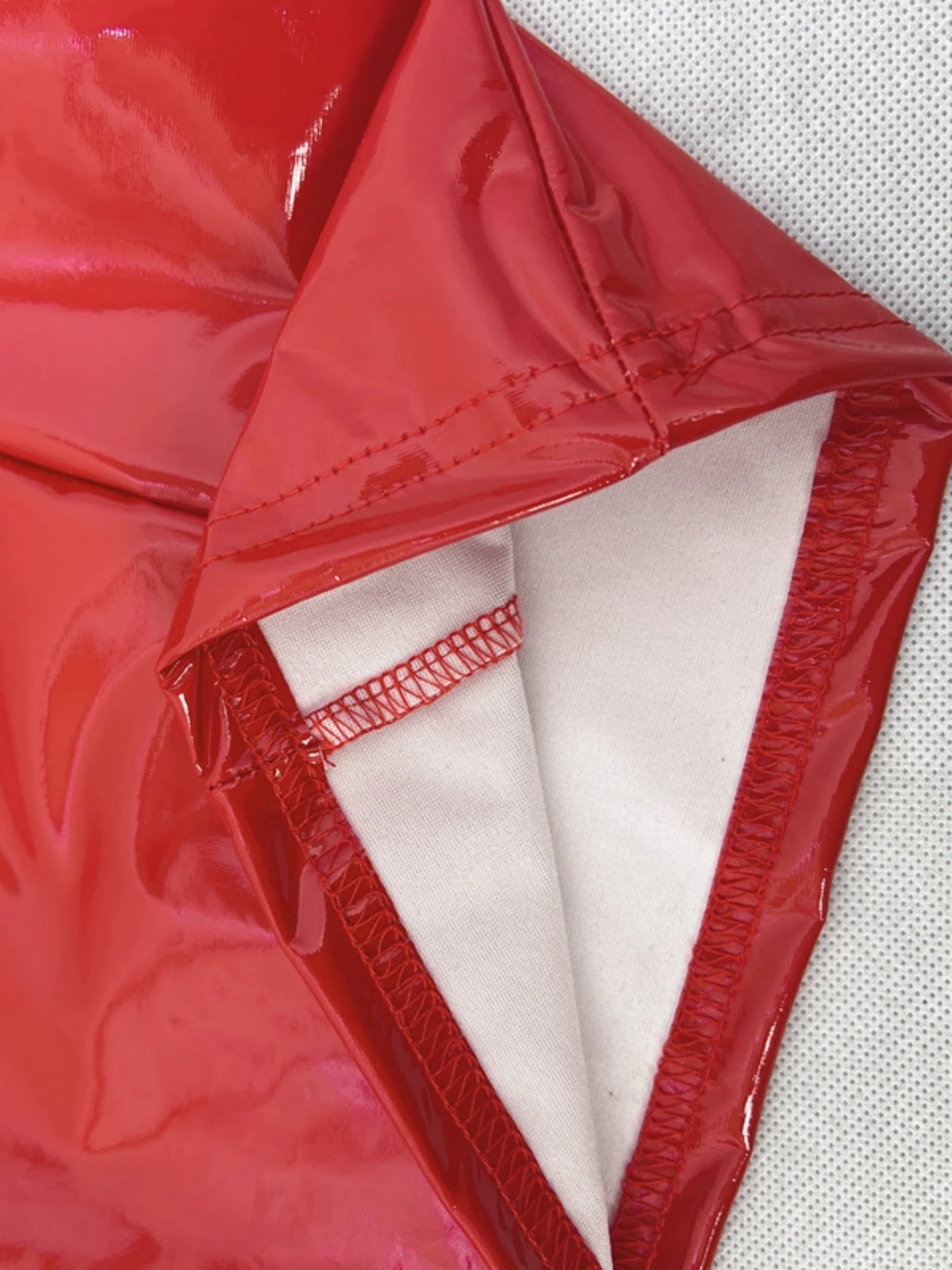 PU Leather Glossy Halter V-neck Waist-cinching And Hip-hugging Party Mini&Short Dresses - Image 8