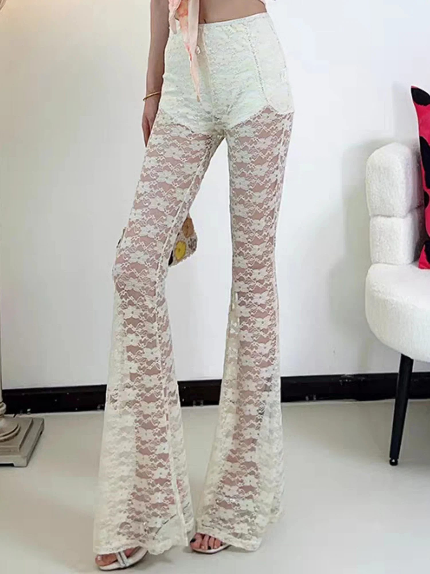 Lace See-through Sexy Mesh High-elasticity Trousers - Image 5