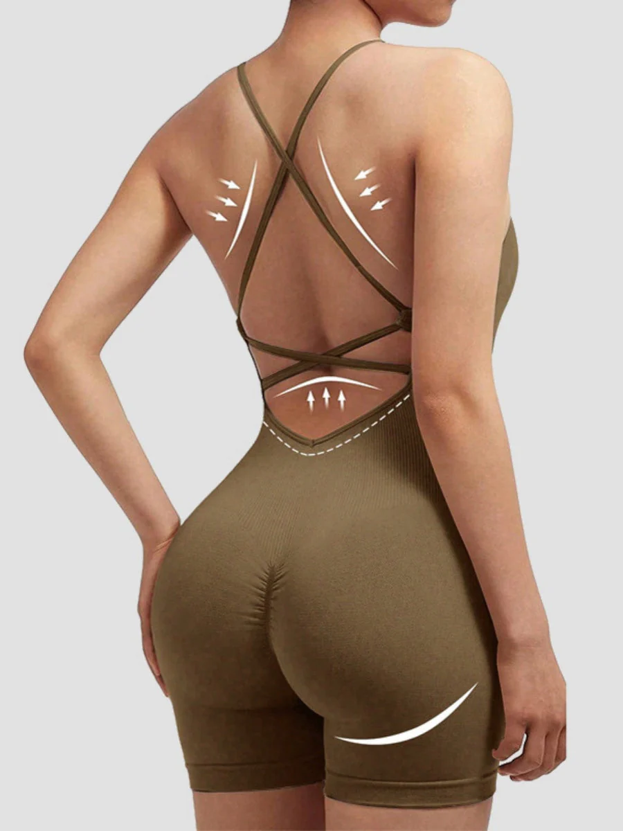 Backless Bandage Vest Yoga Sexy Hip Jumpsuits - Image 10
