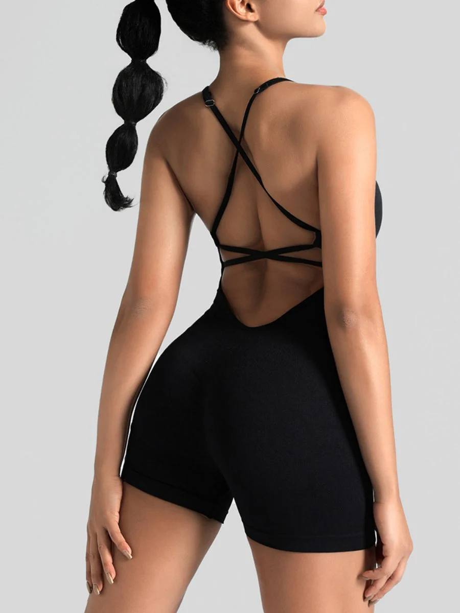 Backless Bandage Vest Yoga Sexy Hip Jumpsuits - Image 5