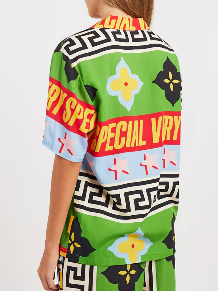 Printed Vacation Long-sleeved Shirt Pants Wide Leg Set 2-piece Sets - Image 14