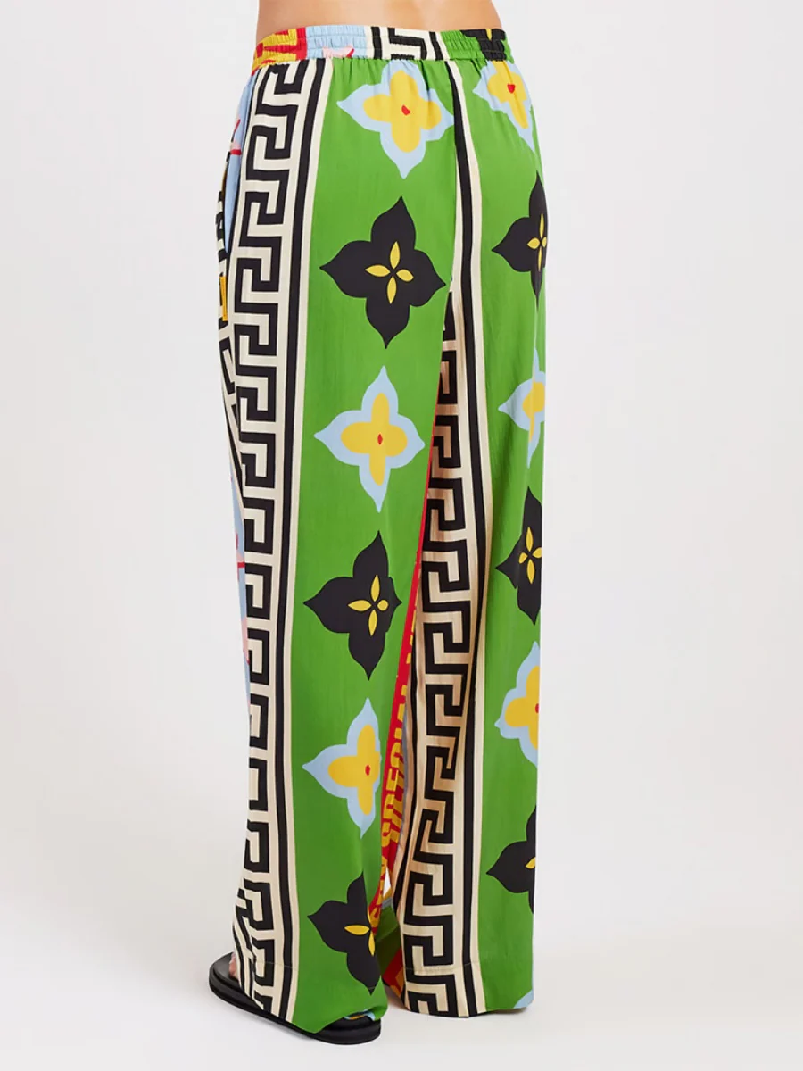 Printed Vacation Long-sleeved Shirt Pants Wide Leg Set 2-piece Sets - Image 17