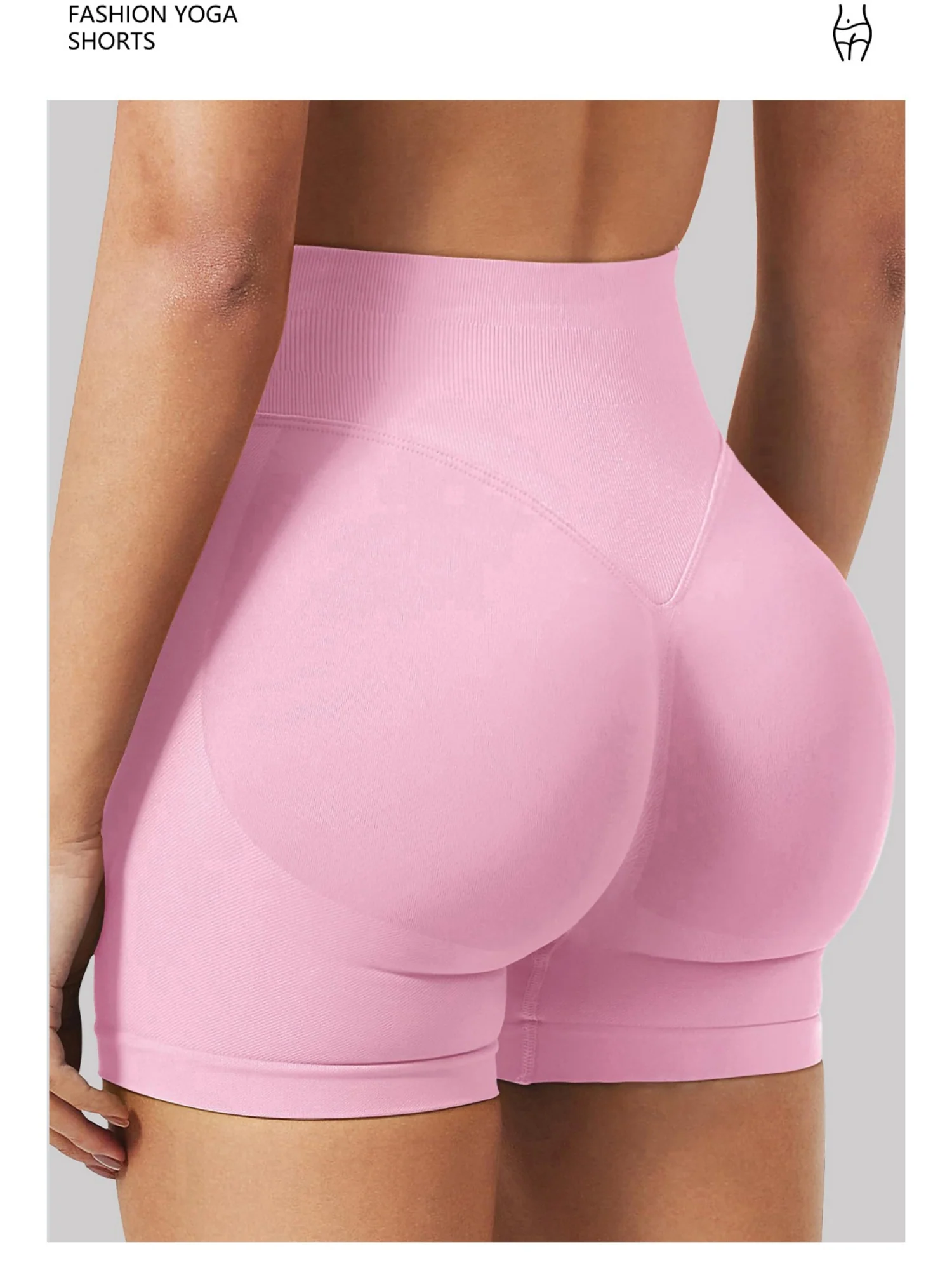High-waisted Hip Lift Exercise And Fitness Yoga Shorts - Image 3