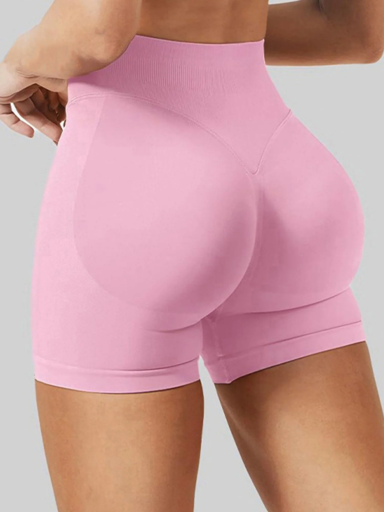High-waisted Hip Lift Exercise And Fitness Yoga Shorts - Image 4