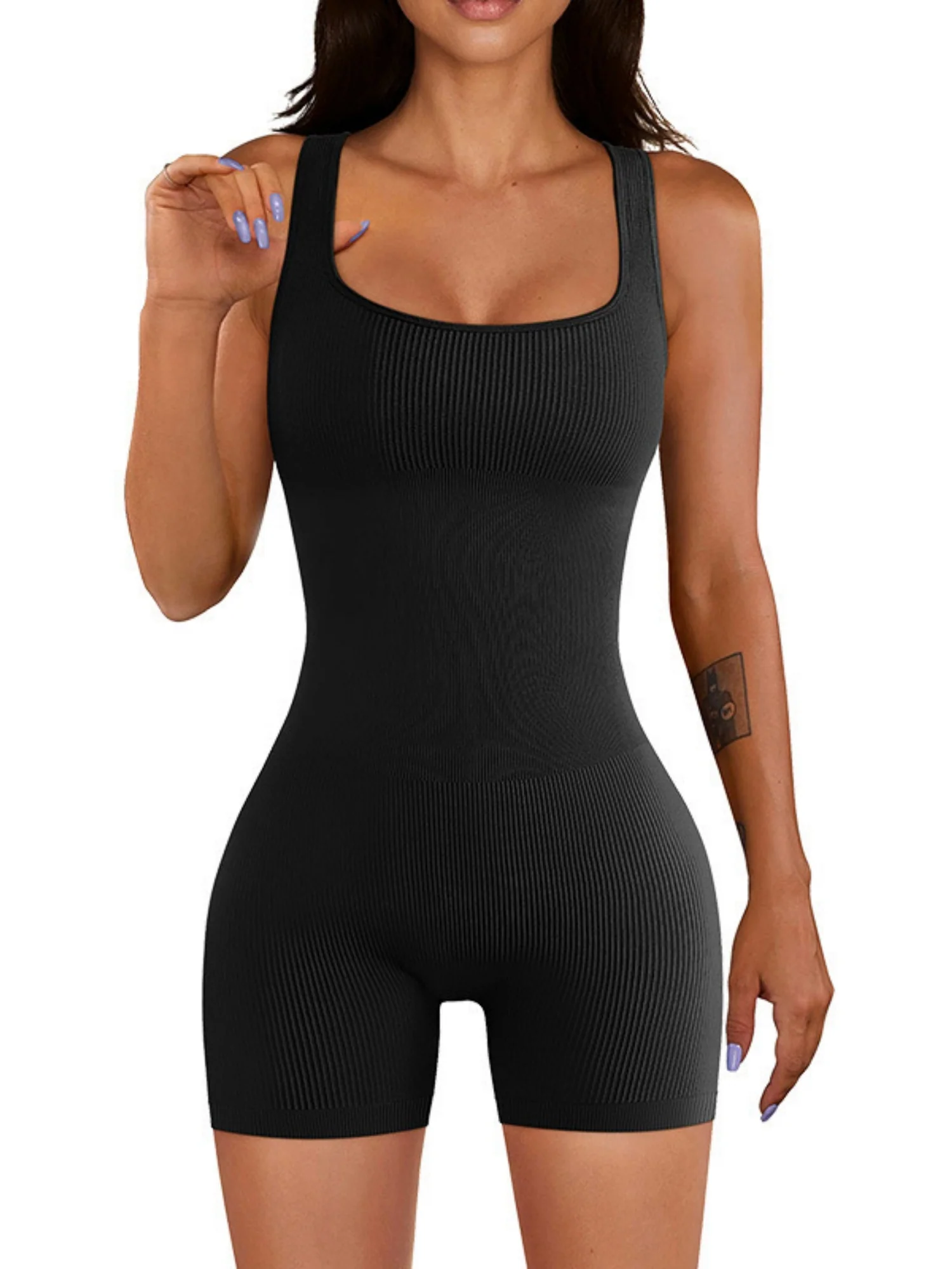 Seamless Thread Detachable Chest Spaghetti Strap Backless Exercise Yoga Fitness Jumpsuits&Bodysuits - Image 8