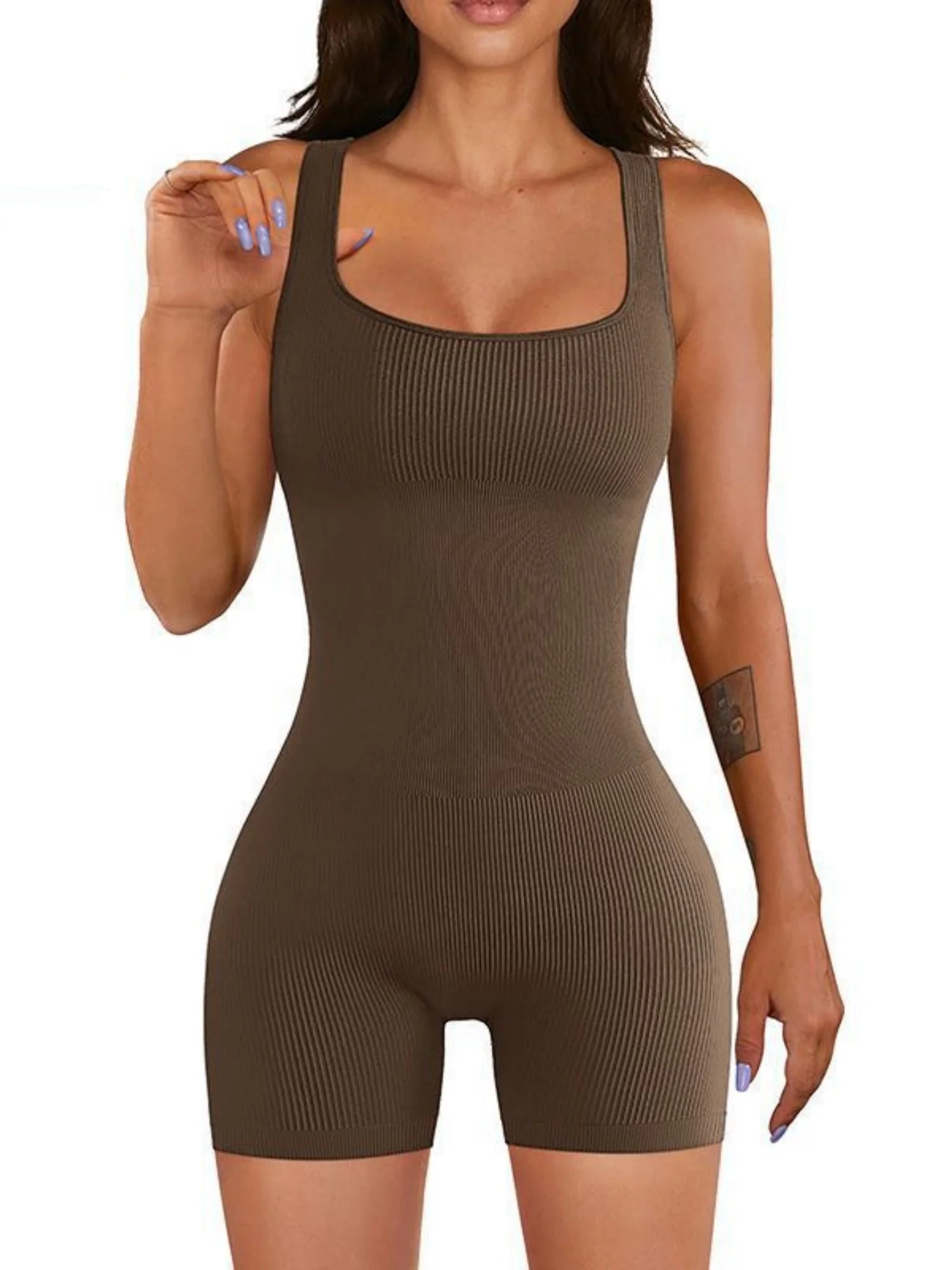 Seamless Thread Detachable Chest Spaghetti Strap Backless Exercise Yoga Fitness Jumpsuits&Bodysuits - Image 9
