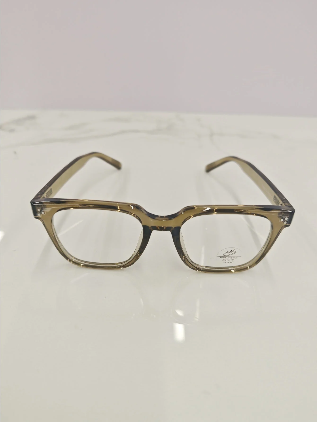 Solid Color Semi-transparent Eyeglasses - Image 11
