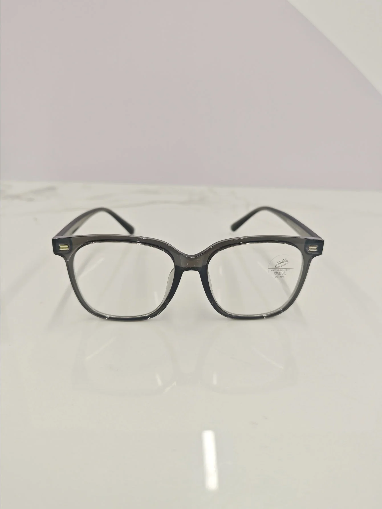 Solid Color Semi-transparent Eyeglasses - Image 2