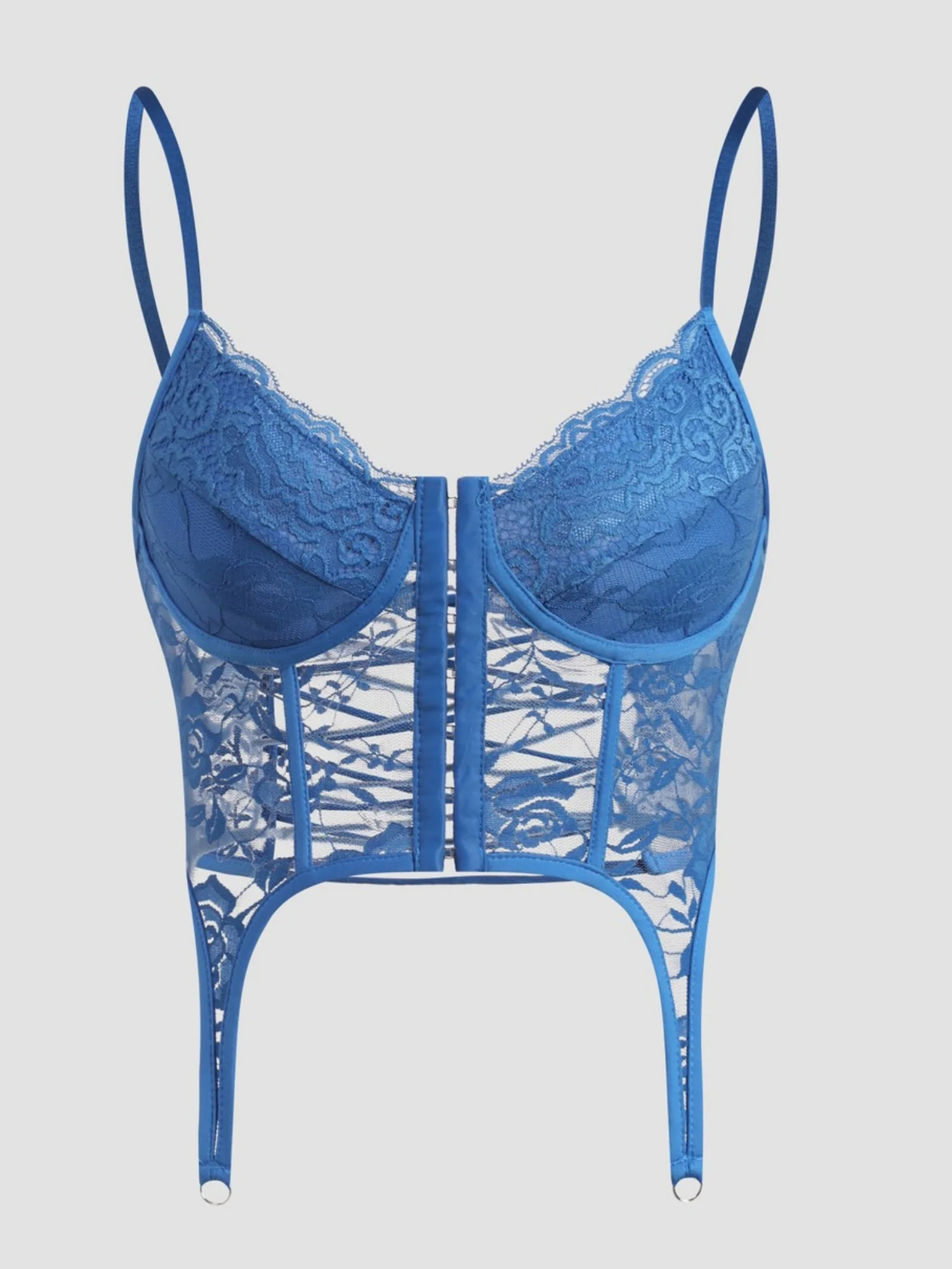 Lace See-through Backless Cross Straps Bra Irregular Tank Tops&Camis - Image 8