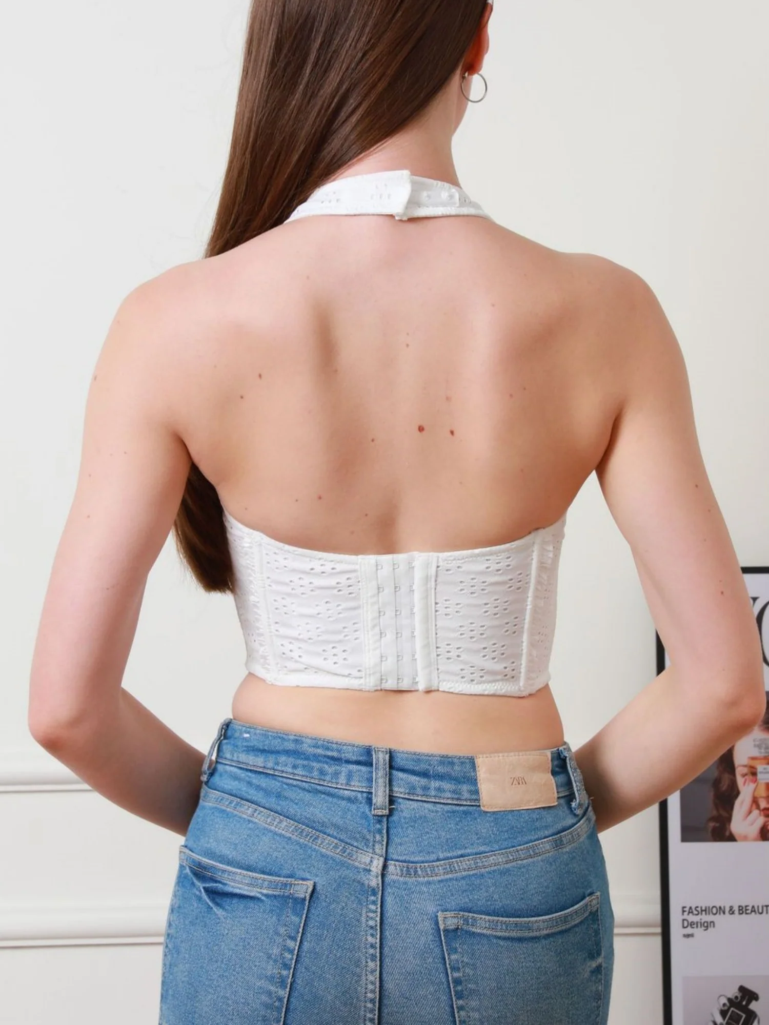 Openwork Straps Spliced Neckband Backless Tube Top Tank Tops&Camis - Image 2
