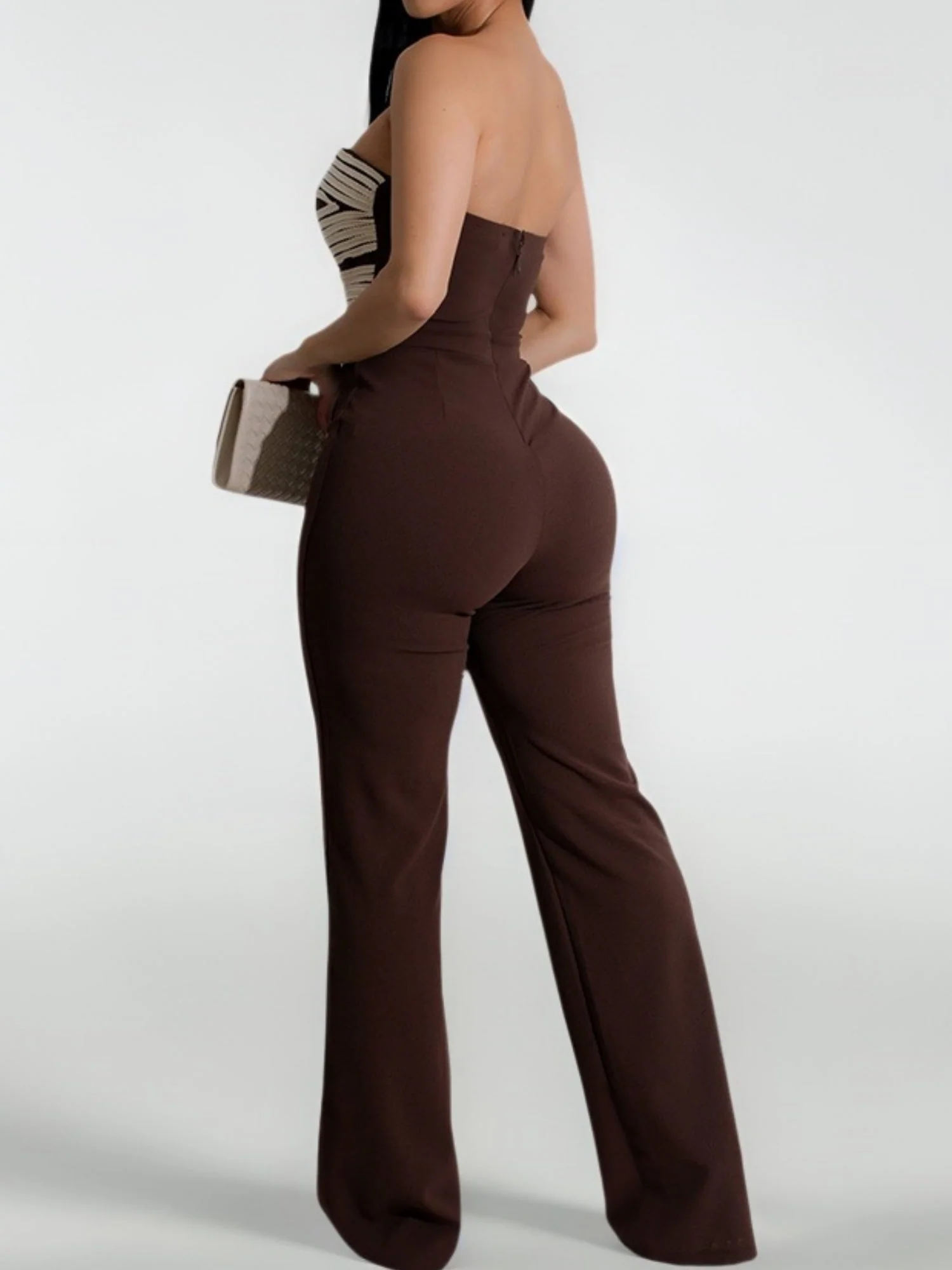 Handwoven Ribbon Strapless Backless Jumpsuits - Image 2