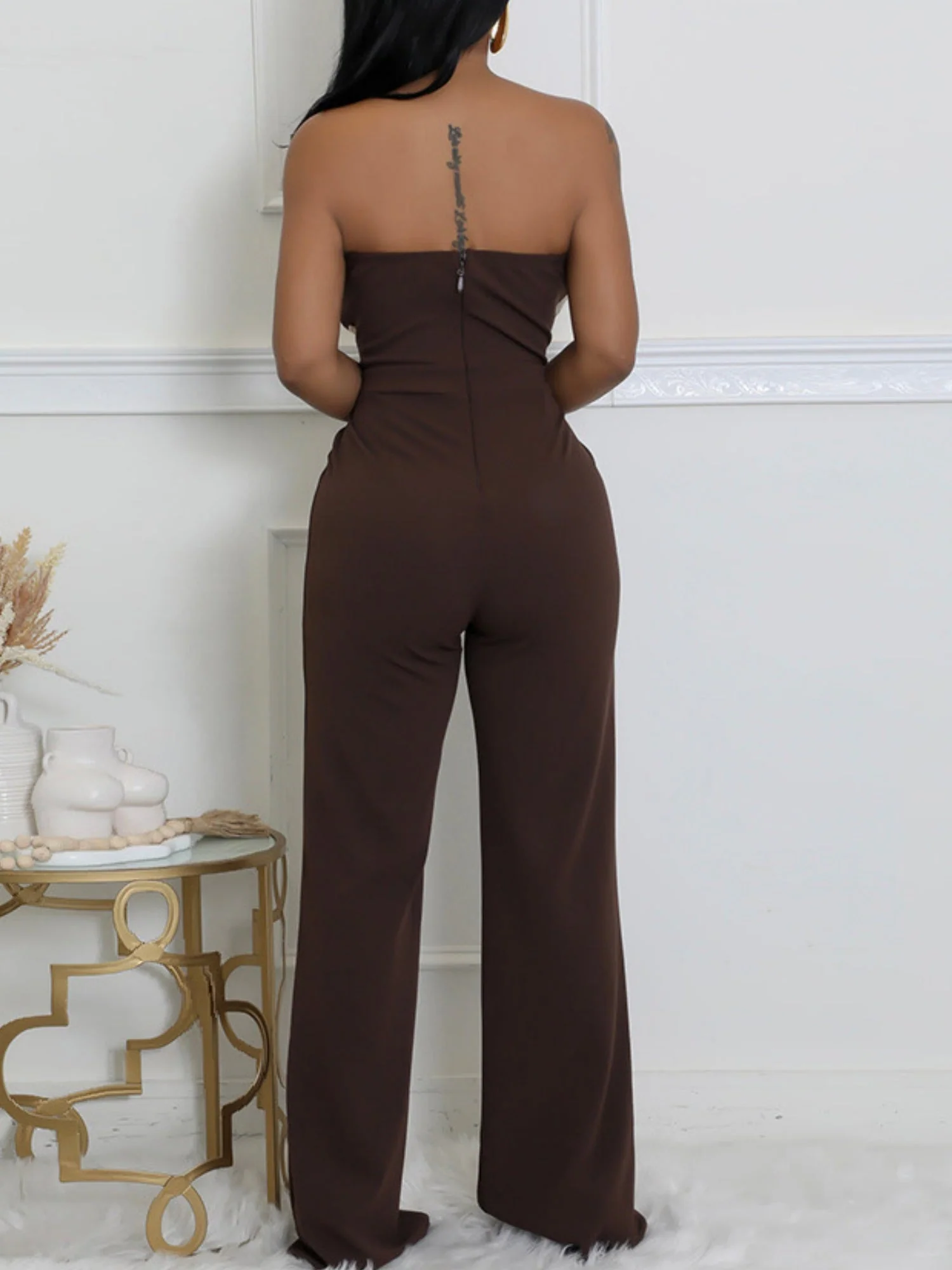 Handwoven Ribbon Strapless Backless Jumpsuits - Image 5