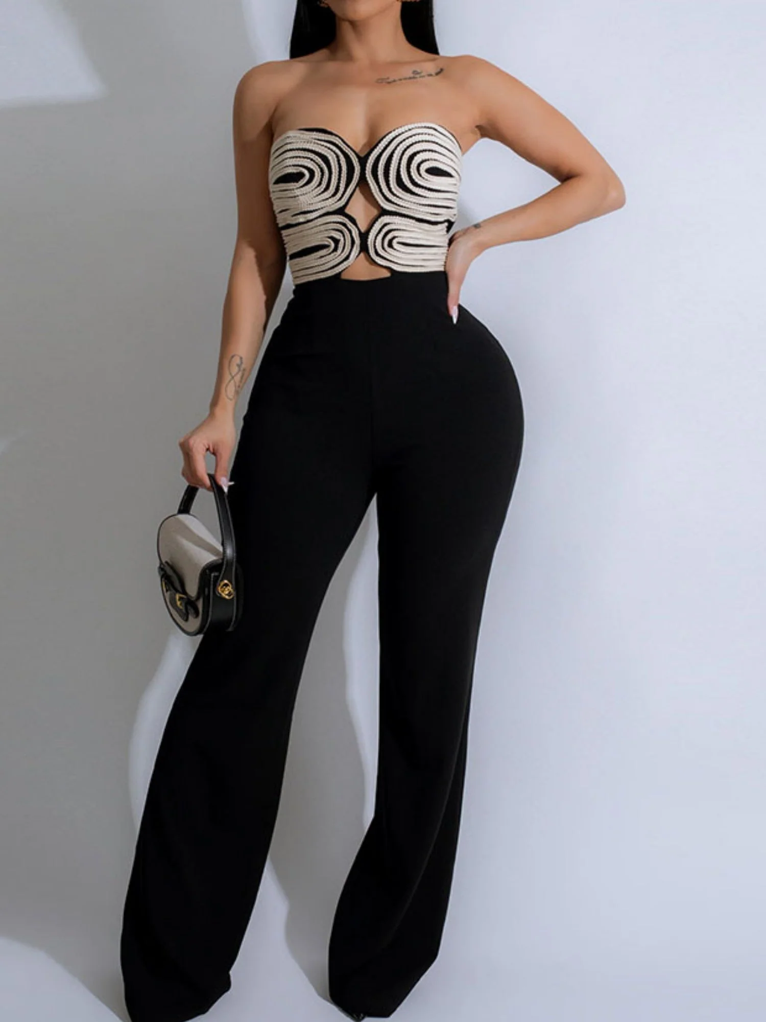Handwoven Ribbon Strapless Backless Jumpsuits - Image 8