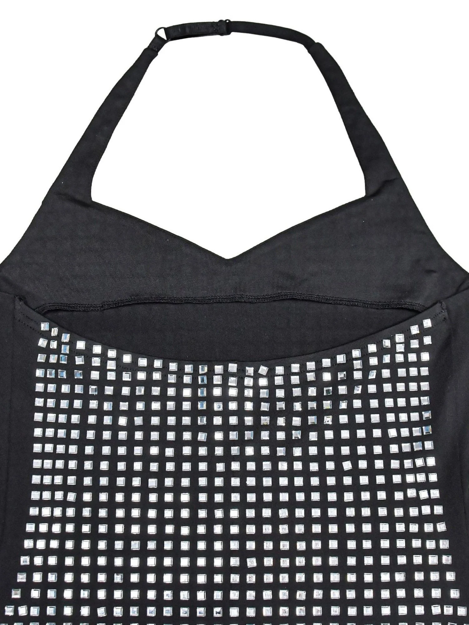 Neckband Rhinestone-studded Slim-fit Hip Wrap Sparkling Party Party Mini&Short Dresses - Image 10