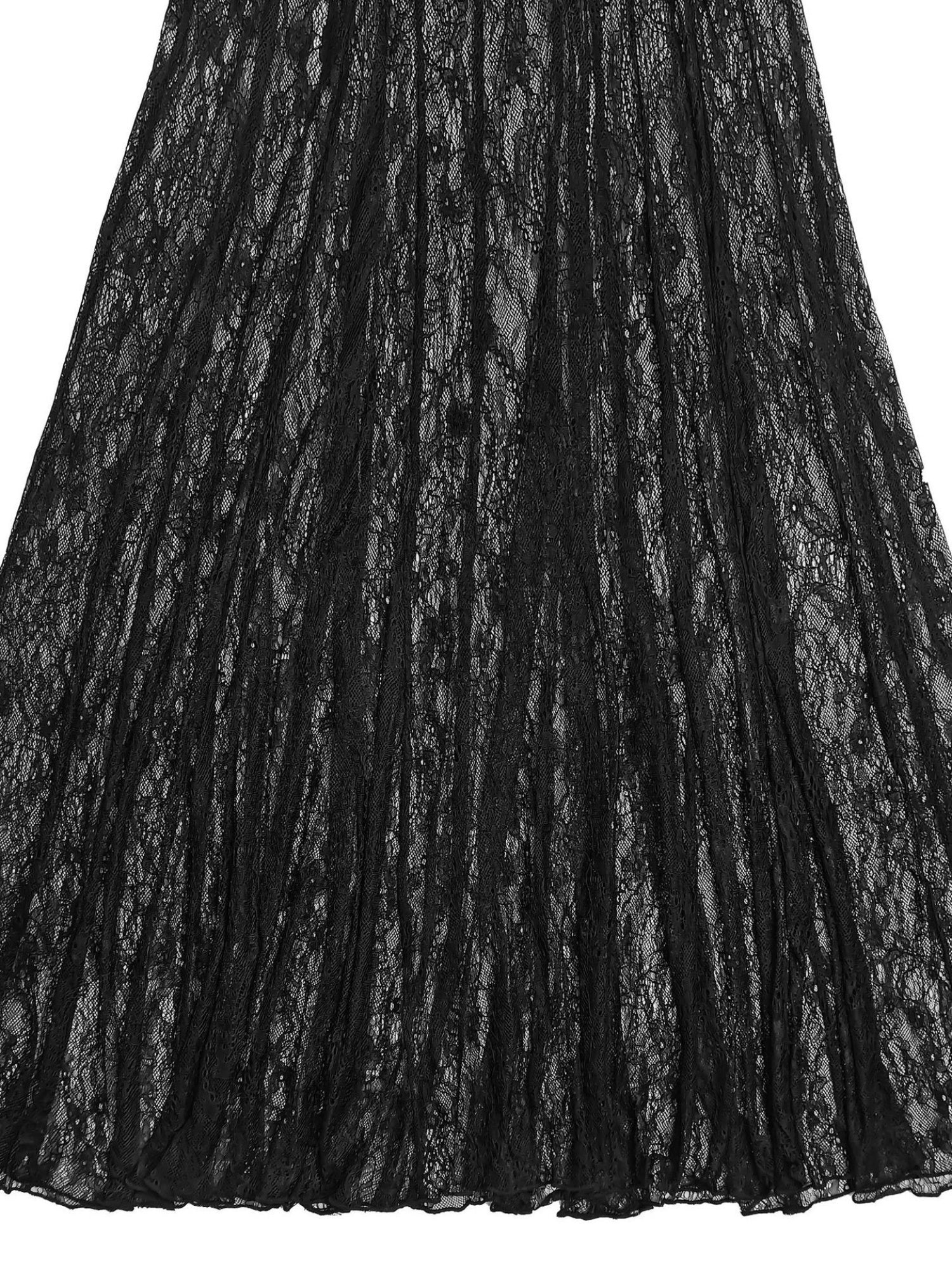 Lace Patchwork Evening Gown See-through Backless Camisoles Maxi Dresses - Image 8