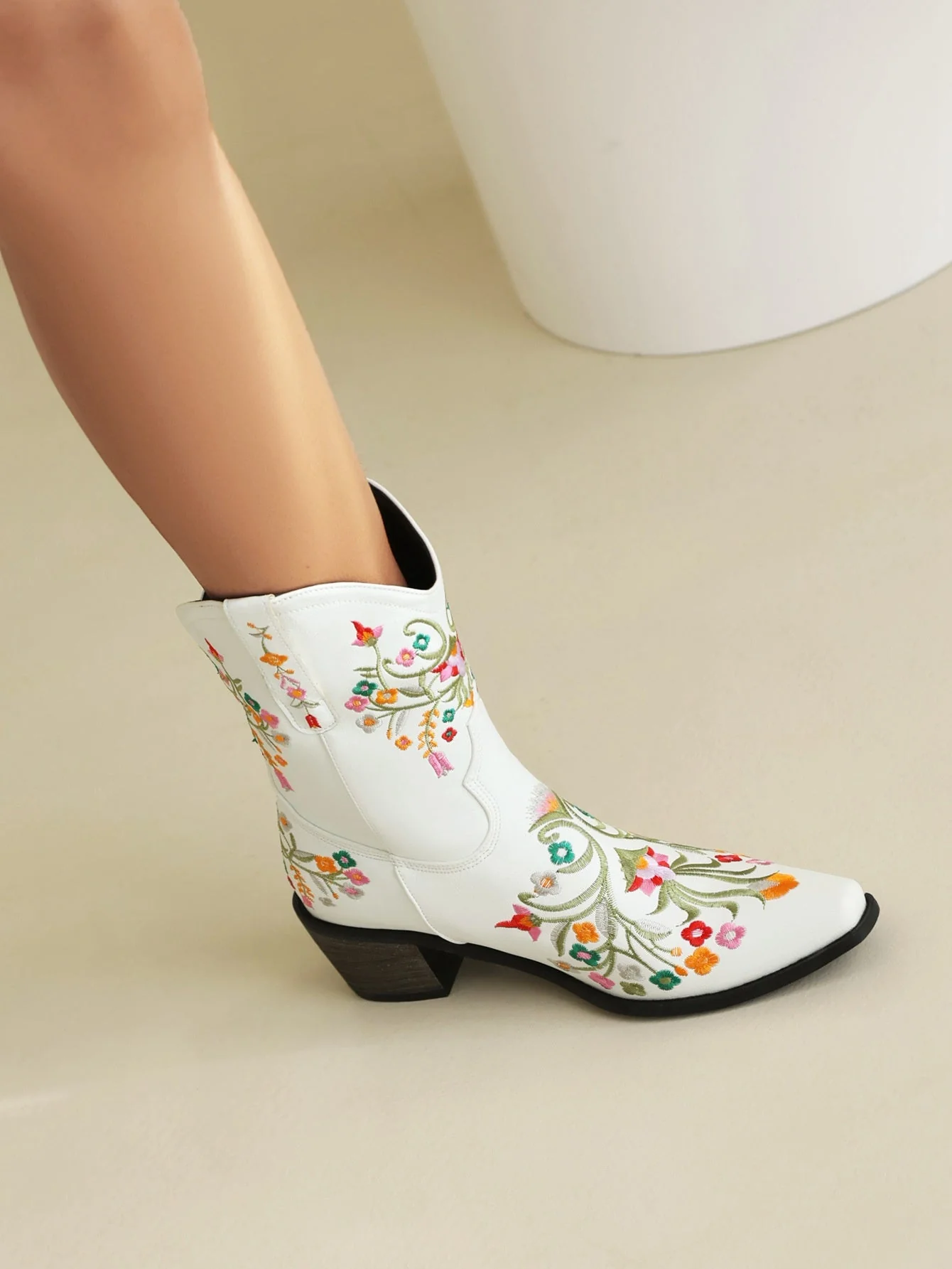 Vintage Western Floral Embroidered Women's Boots - Image 16