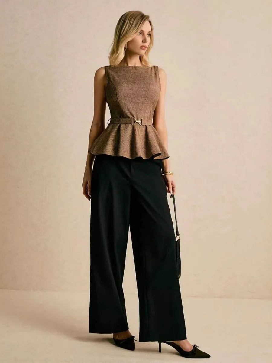 Commuting Grace Jacket Hem Sleeveless Tank Tops - Image 3