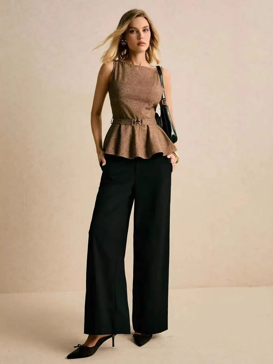 Commuting Grace Jacket Hem Sleeveless Tank Tops - Image 4