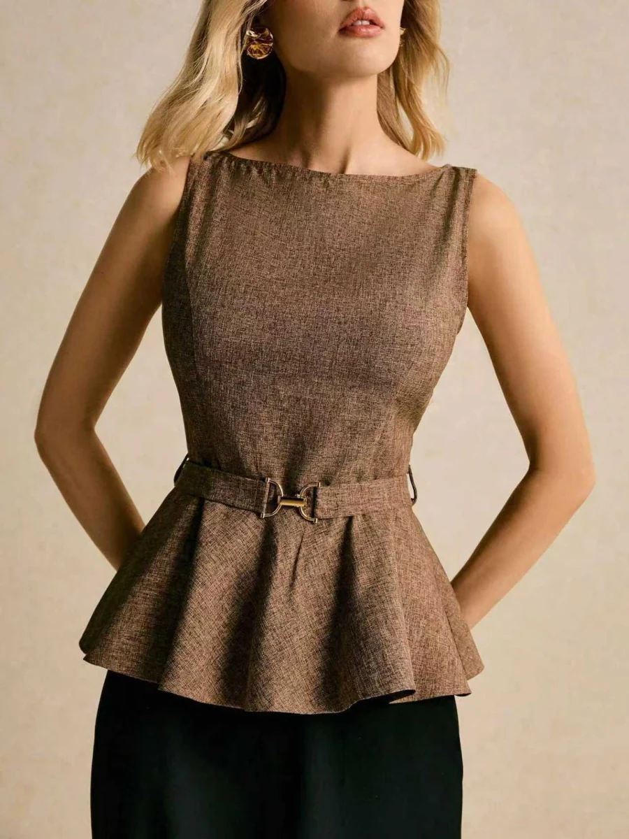 Commuting Grace Jacket Hem Sleeveless Tank Tops - Image 6