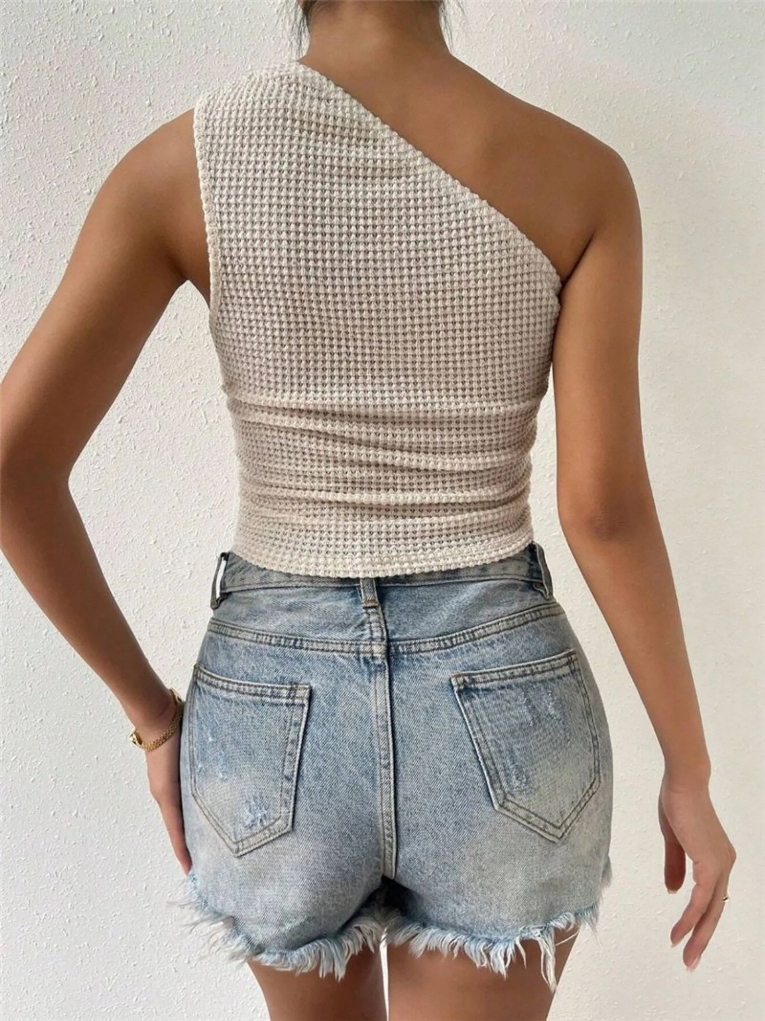 Sloping Shoulders Irregular Hem Tank Tops&Camis - Image 2