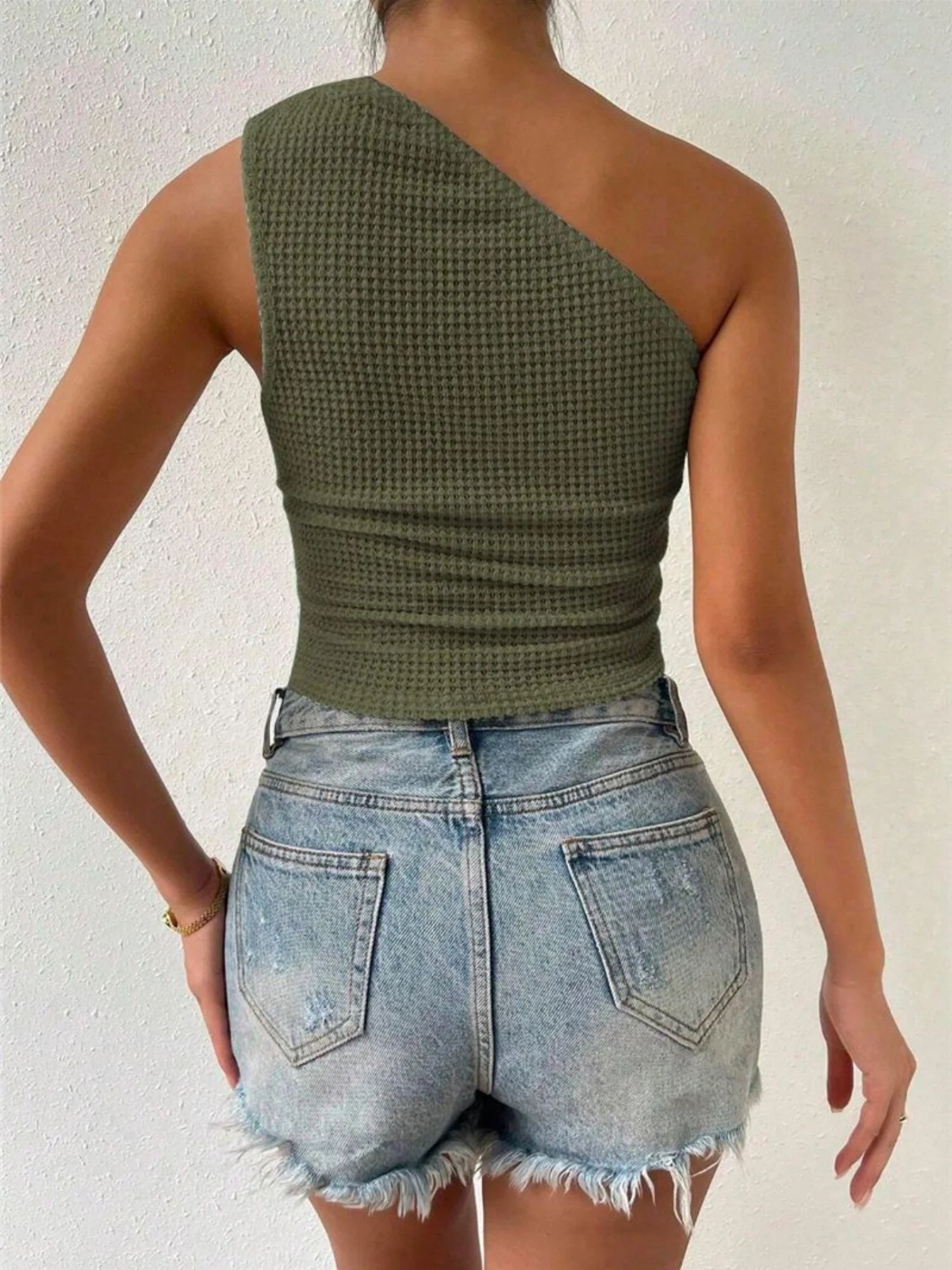 Sloping Shoulders Irregular Hem Tank Tops&Camis - Image 5