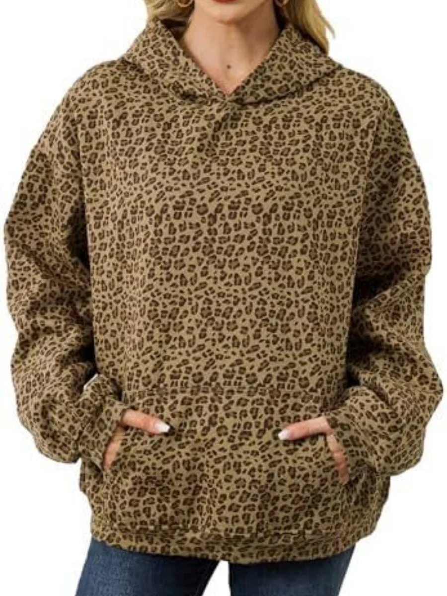Slip-on Street Style Camouflage Full Print Hooded Jacket Loose Daily Casual Sweatshirt - Image 6