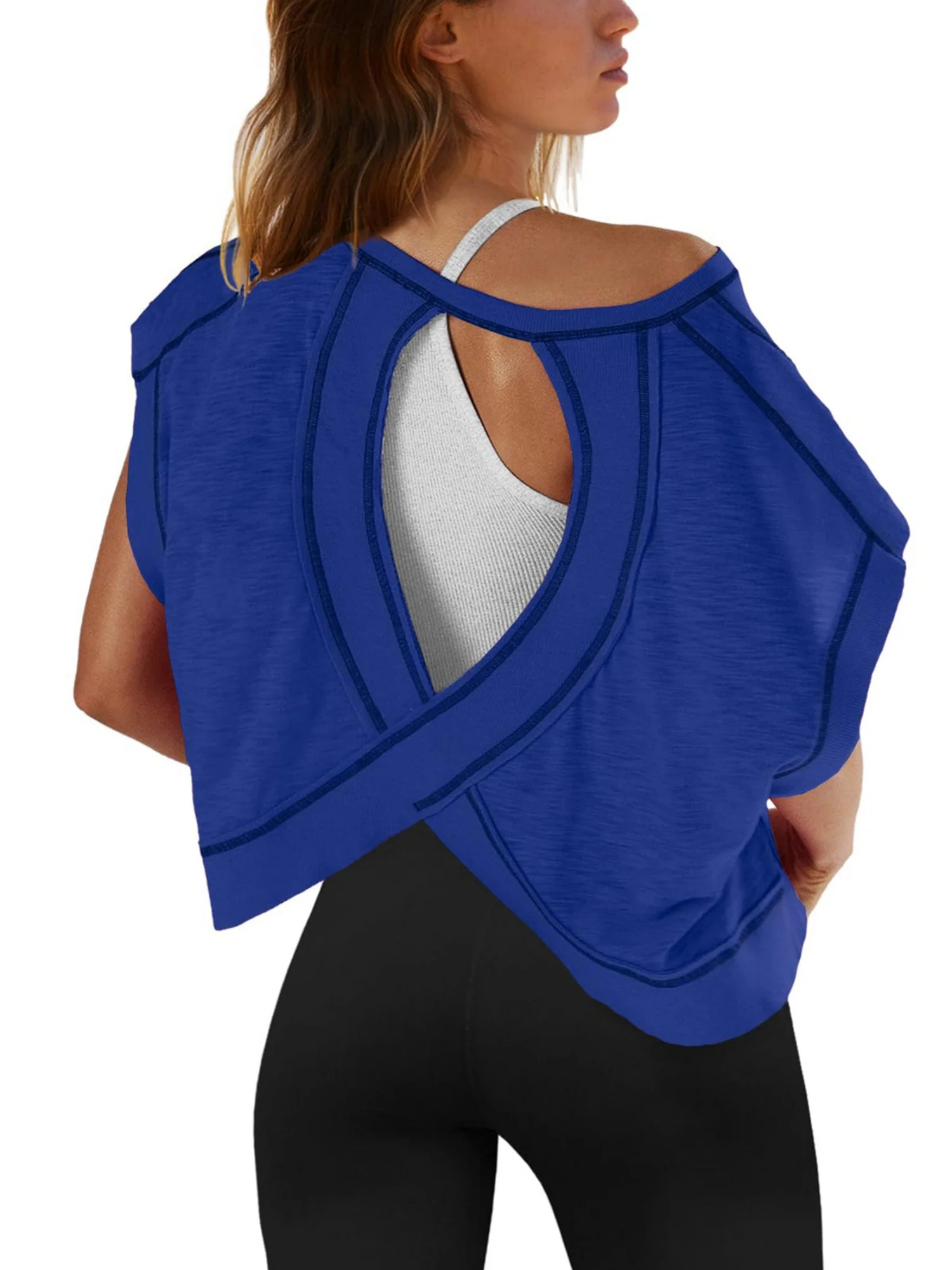 Backless Yoga Relaxed And Casual T-shirts - Image 7