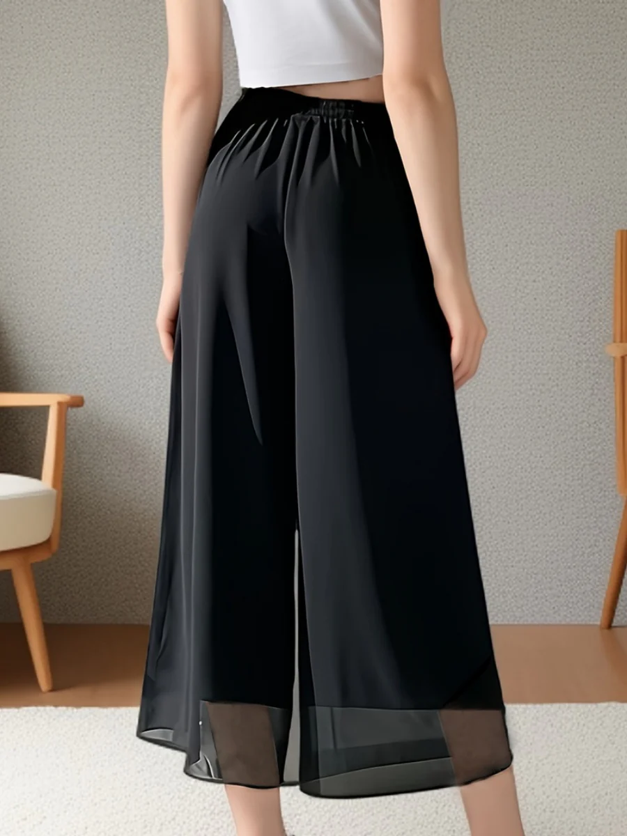 Leisure Chiffon Wide-leg Pants Loose-fit Pants - Image 3