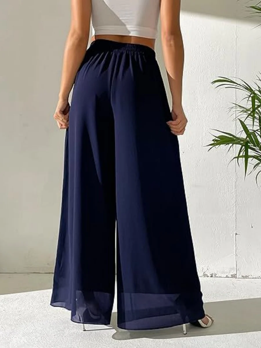 Leisure Chiffon Wide-leg Pants Loose-fit Pants - Image 9
