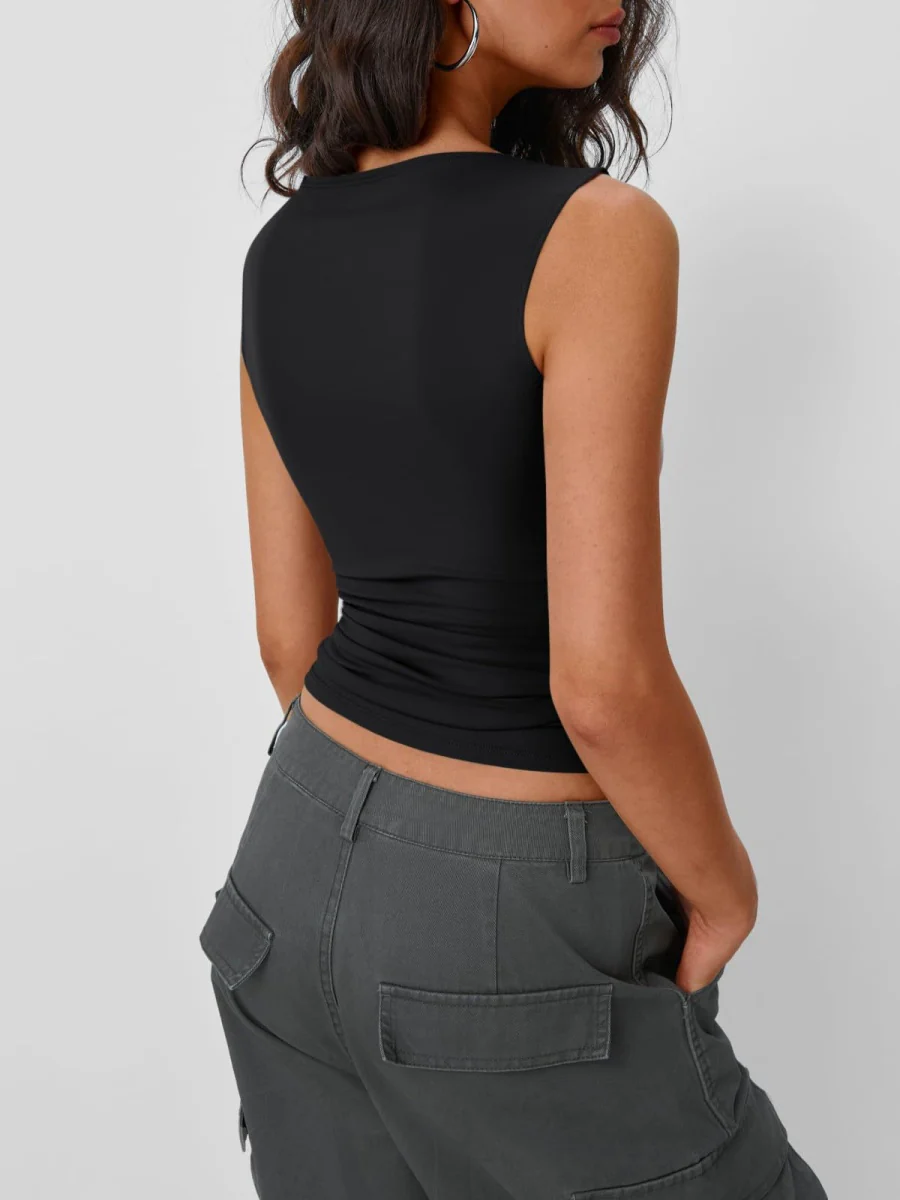 Slim-fit Base Layer Shirt Tank Tops - Image 4