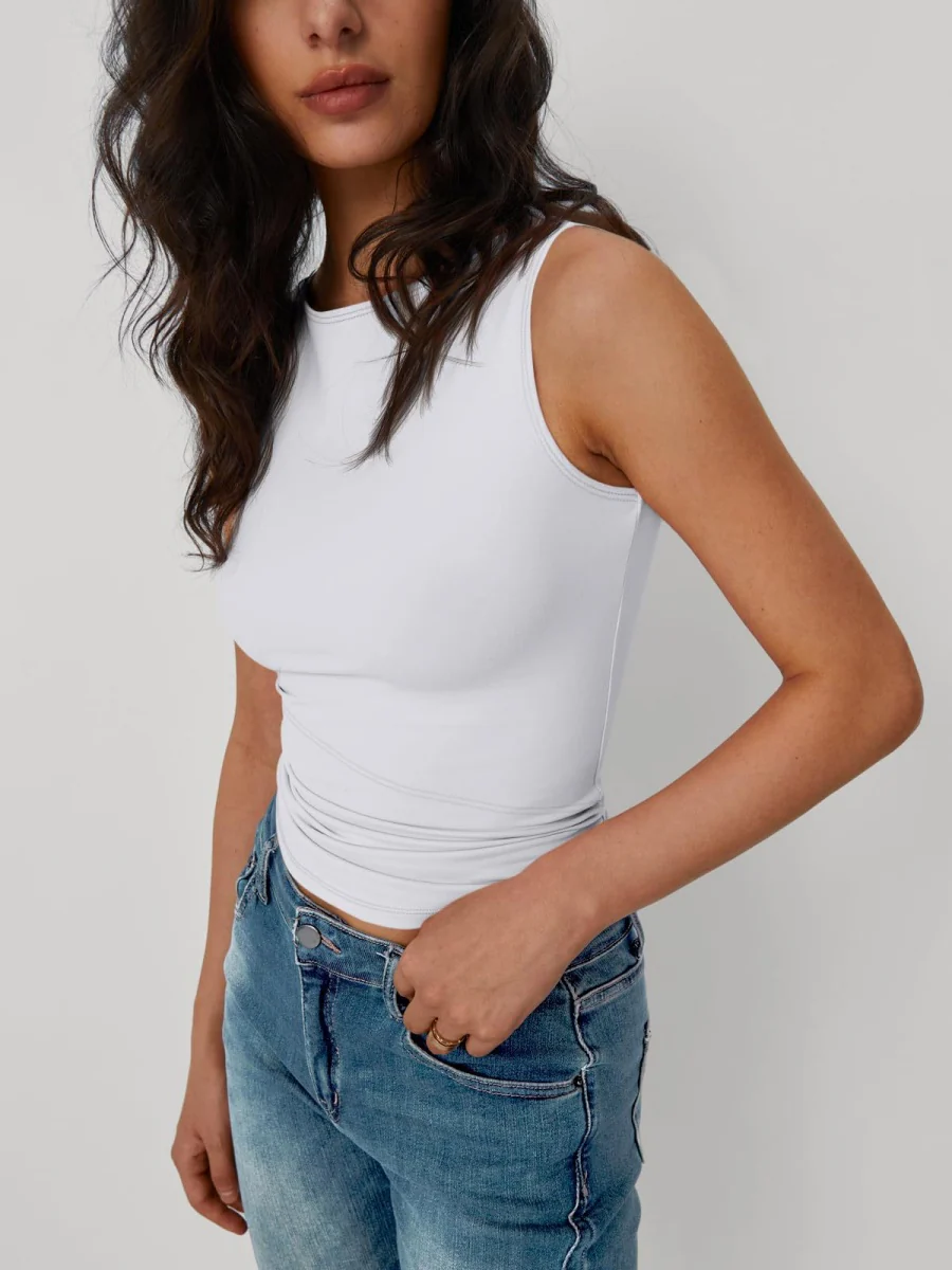 Slim-fit Base Layer Shirt Tank Tops - Image 8