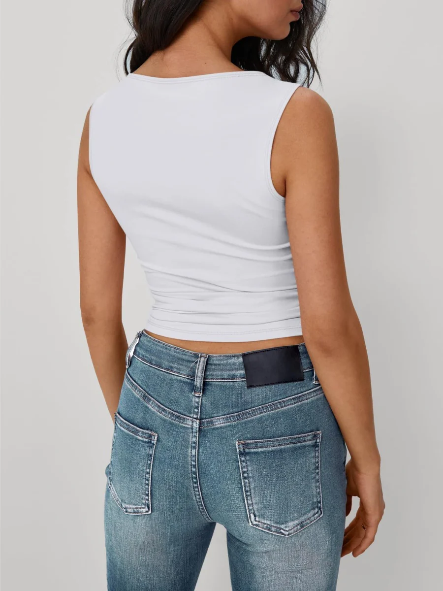 Slim-fit Base Layer Shirt Tank Tops - Image 9
