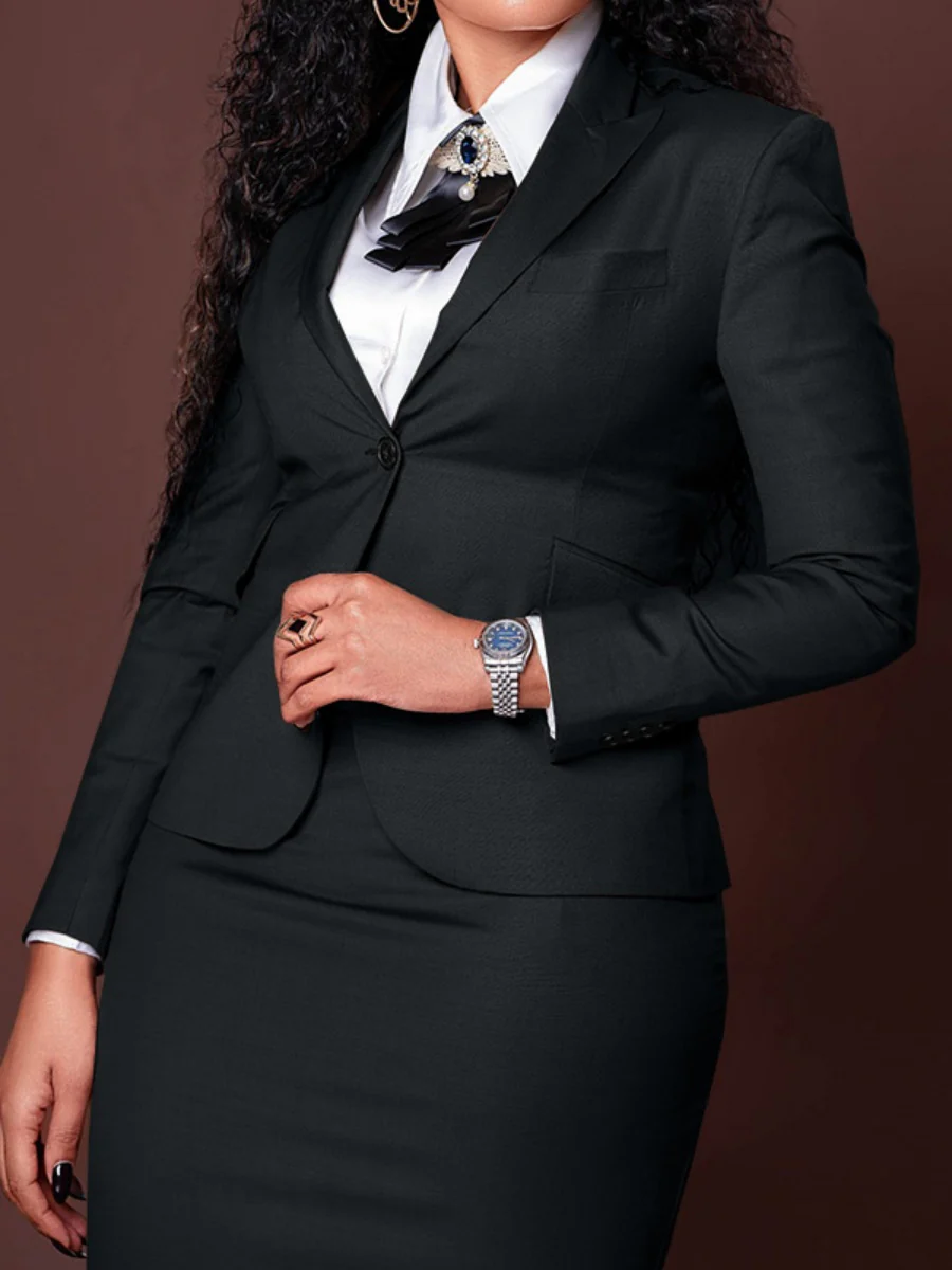 Profession Long-sleeved Suit Bodycon Dress Set 2-piece Sets - Image 15