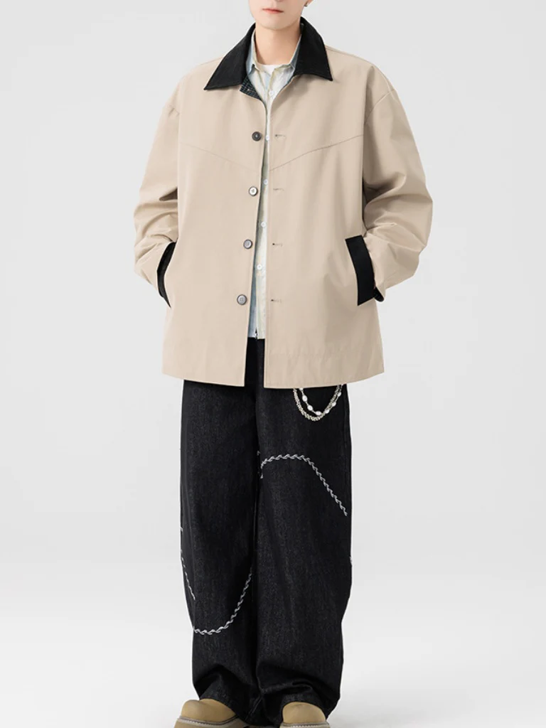 Retro Loose-fit Windproof Trench Coats - Image 3