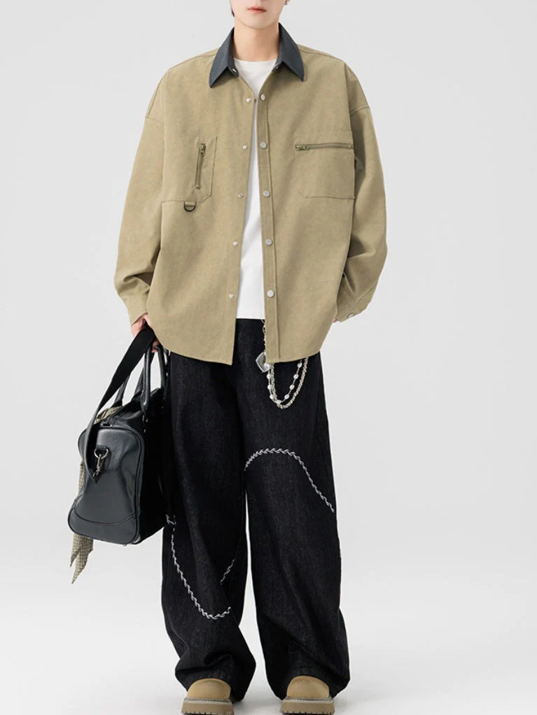 Work Clothes Loose-fit Shirts - Image 2