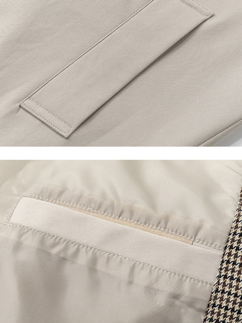 Medium And Long Loose-fit Color-blocked Trench Coats - Image 11