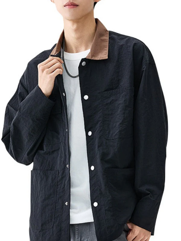 Multiple Pockets Loose-fit Shirts - Image 3