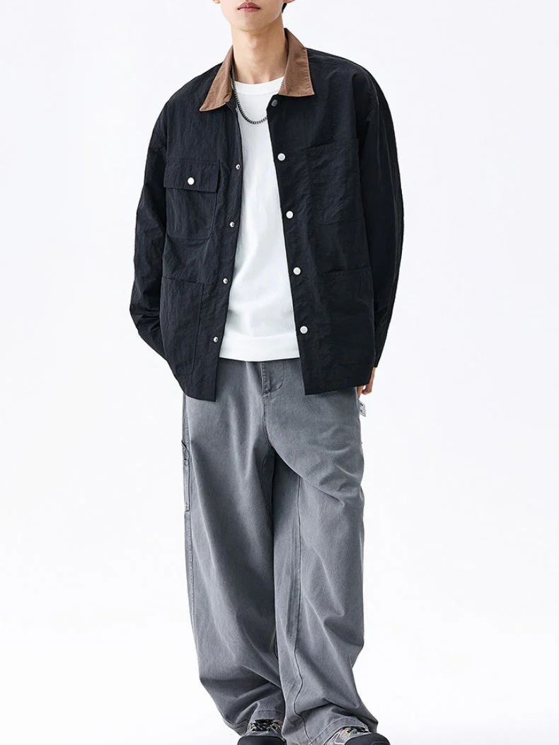 Multiple Pockets Loose-fit Shirts - Image 4