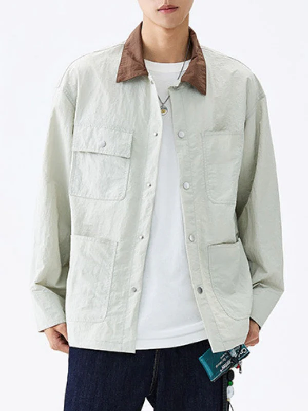 Multiple Pockets Loose-fit Shirts - Image 5